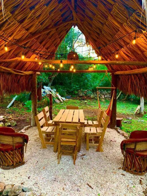 Encantadora Villa Maya Tradicional En Rancho Agroecologico Tzucaceb Exterior photo