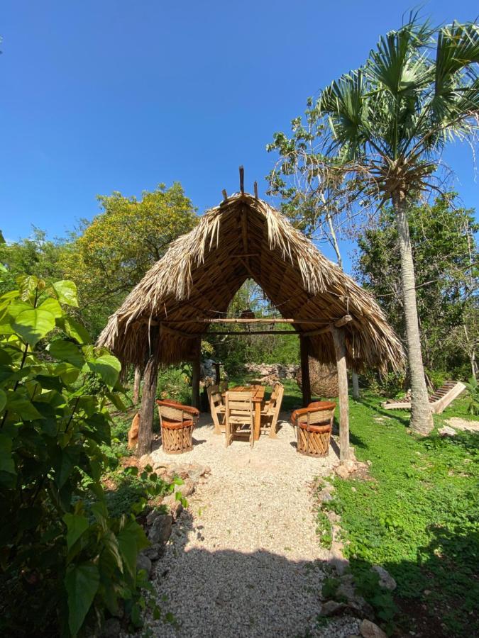 Encantadora Villa Maya Tradicional En Rancho Agroecologico Tzucaceb Exterior photo