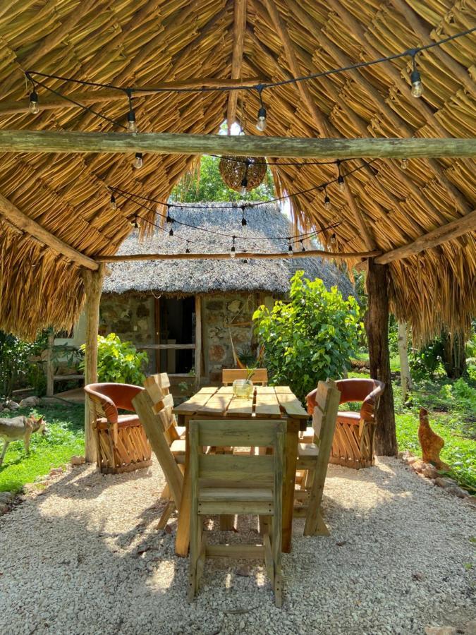 Encantadora Villa Maya Tradicional En Rancho Agroecologico Tzucaceb Exterior photo